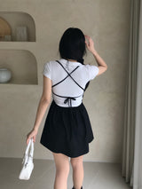 Lise Back Strap Tulip Sleeveless Mini Dress