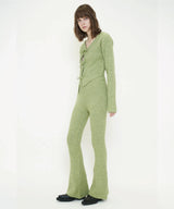COLOR KNIT FLARE PANTS