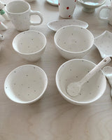 [set] nut mini dot rice bowl + soup bowl