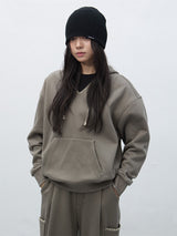 stitch v-neck sweat hood t-shirts