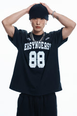 88 Football Short Sleeve T-Shirt - BLACK
