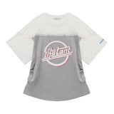 レースミックスシャーリングTシャツ