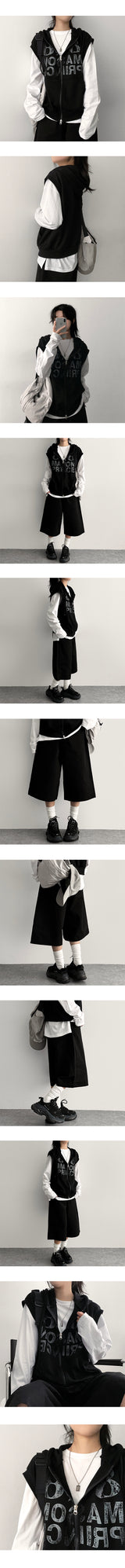 Ika Two Way Hooded Vest Zip-Up