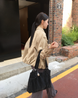 Double button short trench jacket