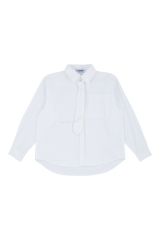 White overfit shirts & tie set