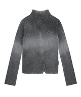 Diagonal-Gradient-Knit-Zip-Up - 2COLOR