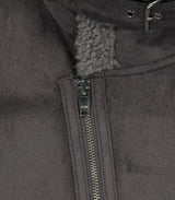 Detachable Fur Shearling Jacket / Charcoal