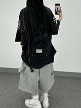 denim rope gym sack