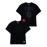 プレイングセミオーバーサイズTシャツ ブラック／カーキ