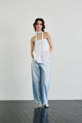 AZURE WIDE DENIM PANTS / SKY BLUE