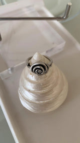 Antique silver rose ring