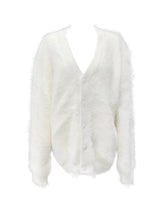 overfit blanc angora knit cardigan (unisex)