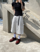 No.1237 L stripe carpenter bermuda SHORTS