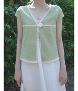 button knit cardigan