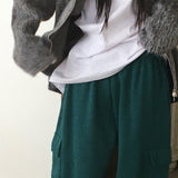 Beams Wide Cargo Sweat Pants
