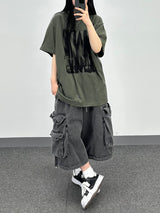 multi pigment bermuda pants