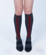 Symbol stamp knee high socks - 2COLOR
