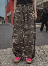 シェードカーモバルーンスナップパンツ