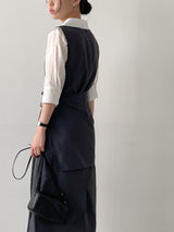 Joanne Nylon Sleeveless Wrap One Piece Long