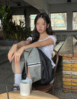 Lao Punching Ruffle Blouse