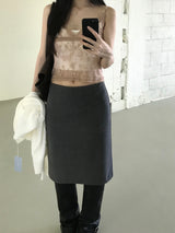 Flower See-Through Lace Sleeveless Top (2 colors)