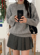 #コジーヘアリーパステルウールルーズフィットニット (5color)