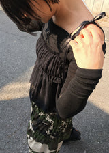 MESH SHIRRING TOP