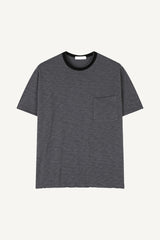 Slub rib layered T-shirt