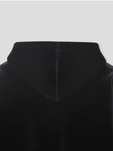 [SET UP가능] Velvet mink crop hood zip up