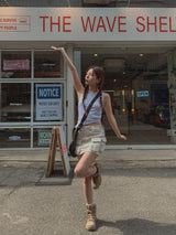 スリーポケットローライズスカートパンツ