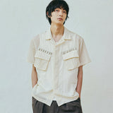 ripstop off duty fatigue shirt ivory