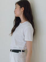 ベーシックコットンTシャツ- Ivory