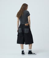 BERMUDA CHECK POCKET DENIM SHORT
