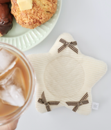 fluffy star plate - vanilla latte