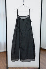 ファイン パターンド メッシュドレス (Black)