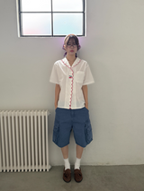 カラー ダイイング バミューダパンツ