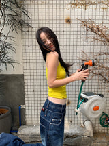 Yellow Sense V-neck sleeveless t-shirt