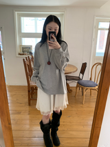 ラットオーバーフィットコットン長袖Tシャツ（3c）