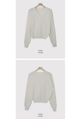Simple Basic V-neck Knit (10color)
