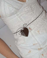 VANLENTINE HEART BRUSH KEYRING (BROWN)
