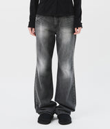 (W) Slit Flare Denim