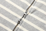 ストリッピードクロップフードジップアップ (Grey)