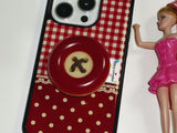【TPUケース】 Vintage Patch Case_Deep Red