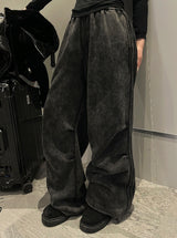 Vintage Washing Triple Line Wide Pants