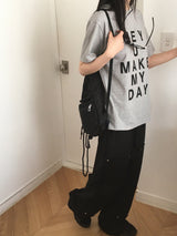Heyyou lettering short sleeve t-shirt