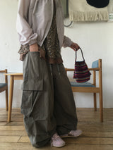 Cotton Big Cargo Pants