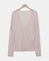 Kazel Deep V-Neck Long-Sleeve T-Shirt