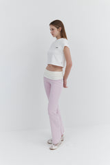 【MADE】 Roll-Up Flare Pants_Pink