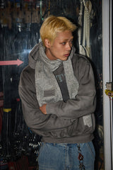 STRIPE MUFFLER MINT GRAY