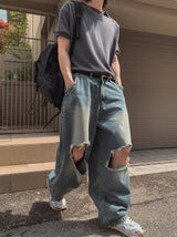 リクルースファンキーダメージバルーンデニムパンツ